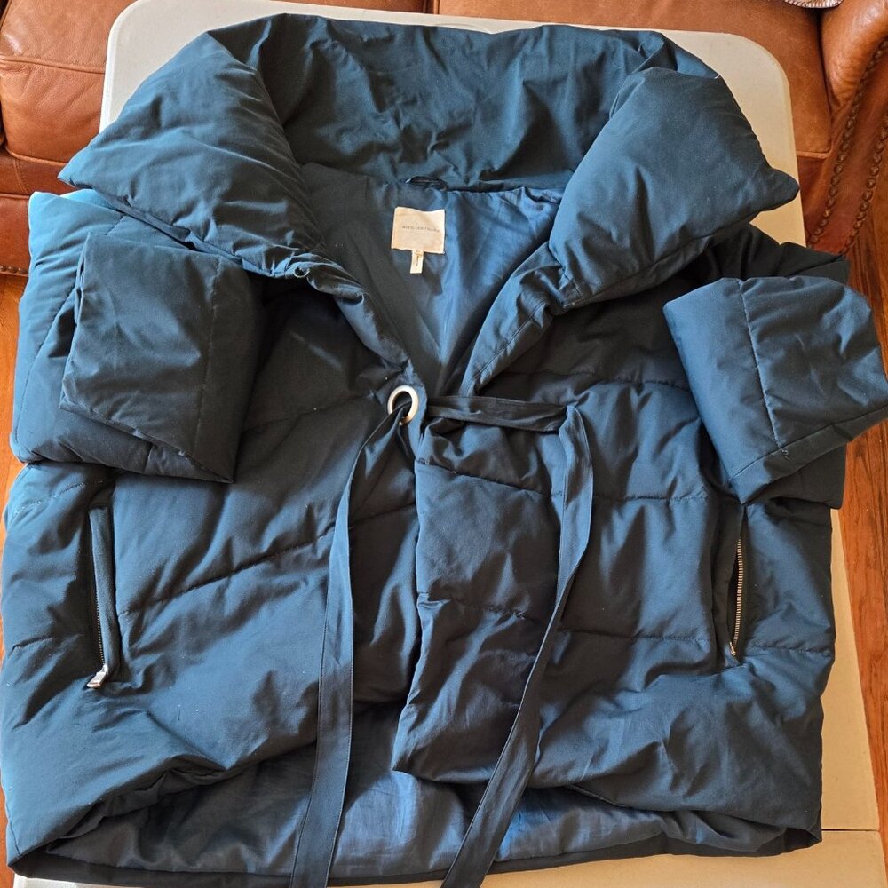 AVEC LES FILLES Teal Green Puffer Wrap Jacket Size XL Women EUC from Macy's - Picture 4 of 7